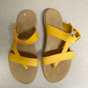 Crocs Yellow Strappy Sandals